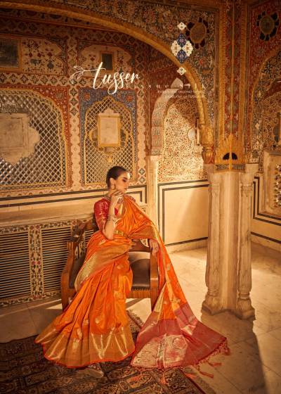 ANGELICA BY RAJPATH TUSSER SILK WEAVING SAREE MANUFACTURER IN INDIA
